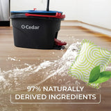 O-Cedar PACS Hard Floor Cleaner, Crisp Citrus Scent 24 Count (1-Pack) | Made with Naturally-Derived Ingredients | Safe to Use on All Hard Floors | Perfect for Mop Buckets