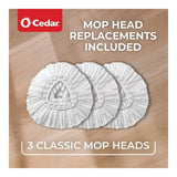 O-Cedar EasyWring Spin Mop and Bucket System Cleaning Tools and Accessories + 2ct Mop Head Replacement Cleaning Tool Refills