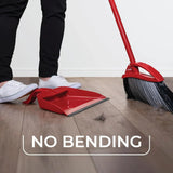 O-Cedar Pet Pro Broom with Step-On Dustpan | Remove 99% with One Sweep | Removes 3 Times More Pet Hair | Quiet Cleaning Tool for Cat and Dog Owners