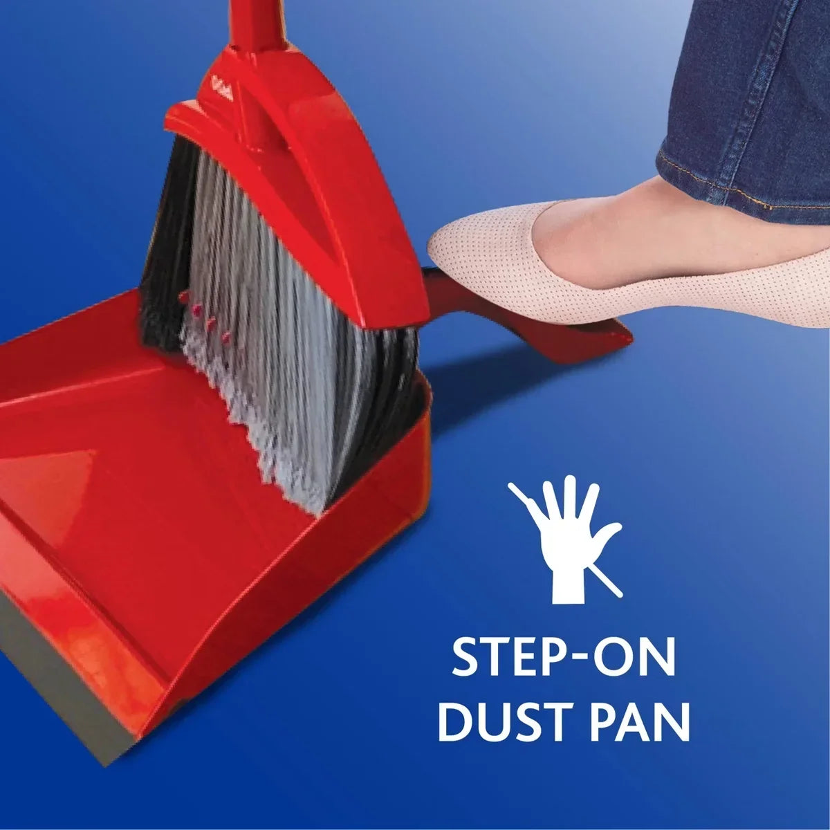 O-Cedar PowerCorner Pet Pro Broom with Step-On Dustpan