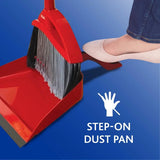 O-Cedar PowerCorner Pet Pro Broom with Step-On Dustpan