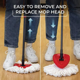O-Cedar EasyWring Spin Mop and Bucket System: Portable, Non-Abrasive, Reusable, Extendable Handle