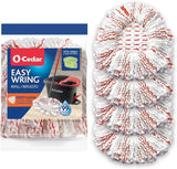 O-Cedar EasyWring Deep Clean Refill (4-Pack) | 40% More Cleaning Power | Microfiber Mop Refill Compatible with O-Cedar EasyWring Spin Mop & Bucket System