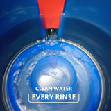 O-Cedar RinseClean Spin Mop & Bucket System + 2 Extra Mop Heads | Clean with Water | Removes 99% of Bacteria