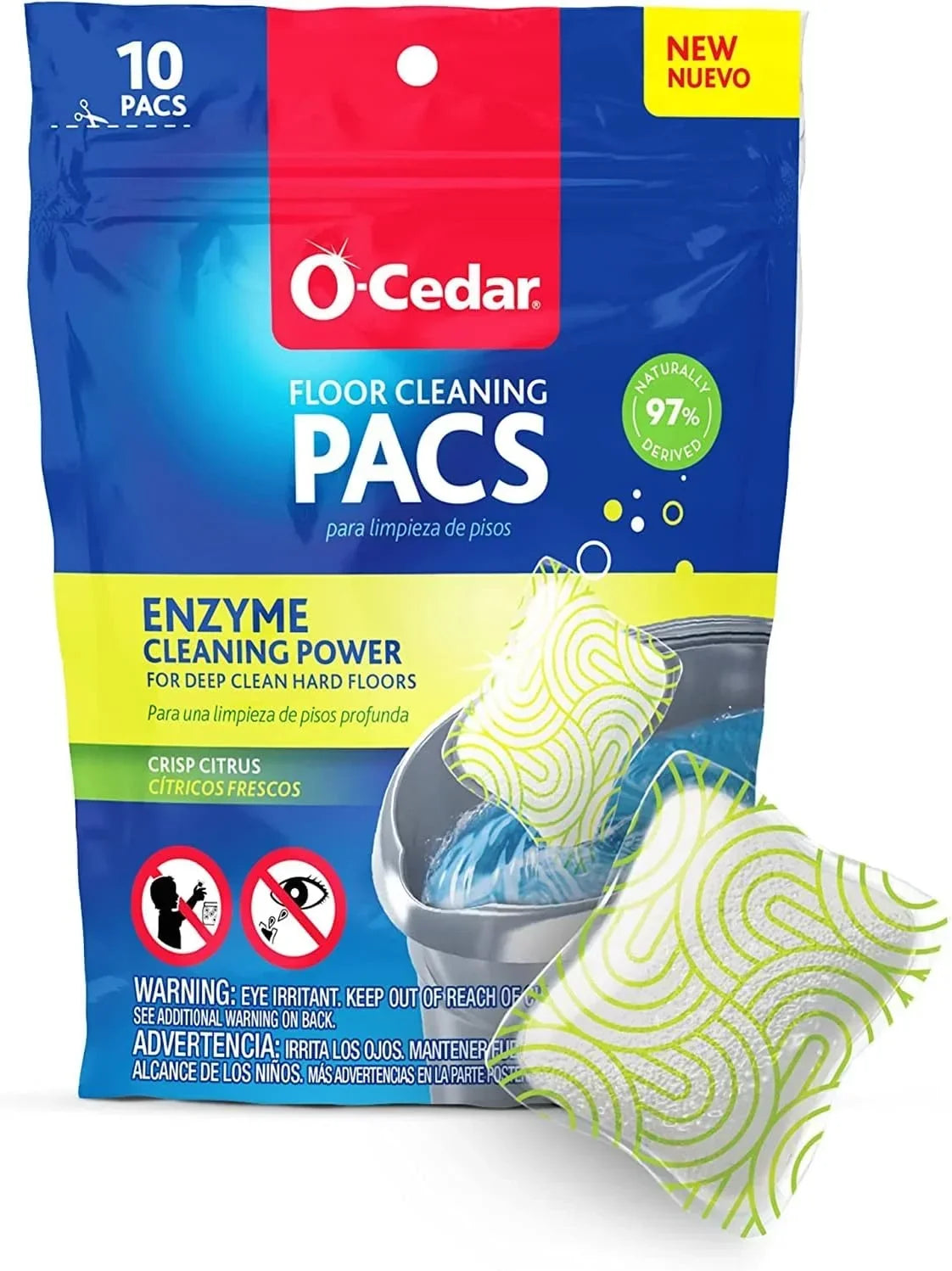 O-Cedar RinseClean Microfiber Spin Mop & Bucket Floor Cleaning System with Citrus Pac (Variety Pack)