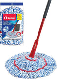 O-Cedar MicroTwist MAX Microfiber Twist Mop with 1 Extra Refill | Features Hands-Free Wringing | Extra Large 18-Inch Mop Head | Safe on All Floor Types