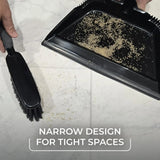 O-Cedar Strong Sweep Broom and Dustpan Set with Detail Brush | Indoor Outdoor Heavy Duty Stiff Bristle Broom | Step-On Dust Pan