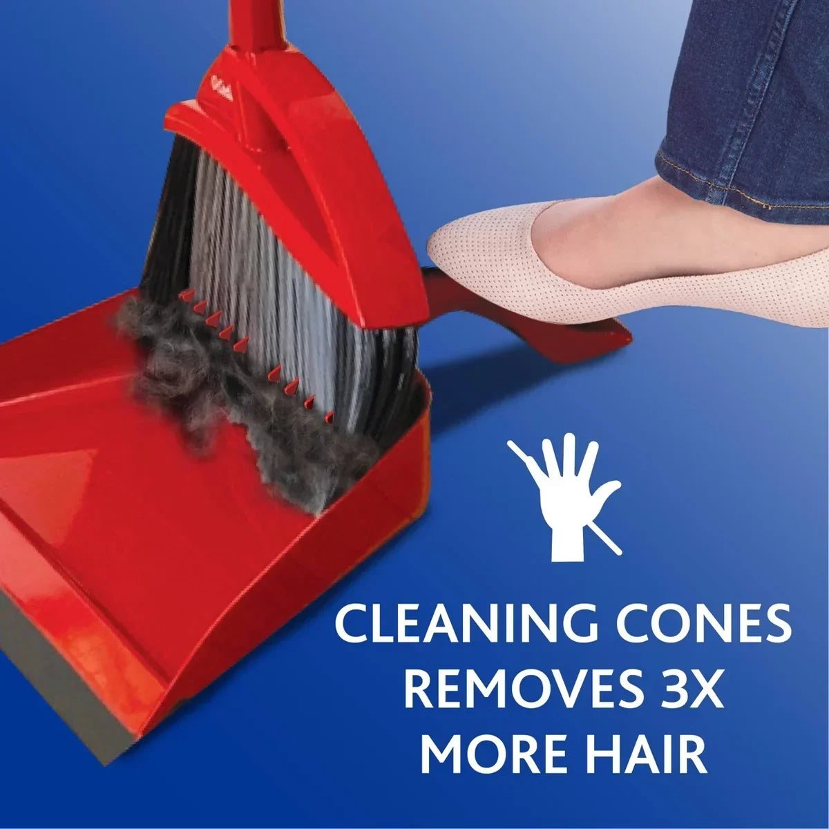 O-Cedar PowerCorner Pet Pro Broom with Step-On Dustpan