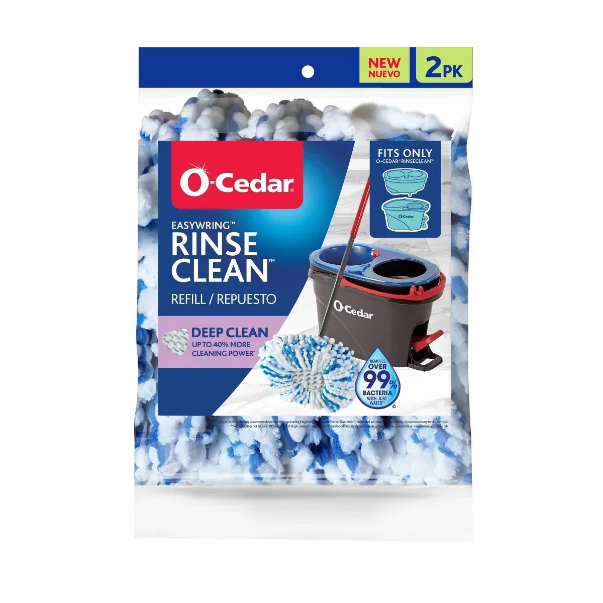 O-Cedar RinseClean Deep Clean Mop Head Replacement Pack