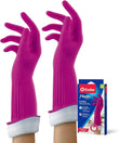 PLAYTEX Living Reuseable Rubber Cleaning Gloves (Large, 2 Pairs), Premium Protection Reusable Household Gloves