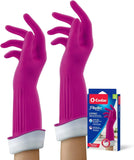 PLAYTEX Living Reuseable Rubber Cleaning Gloves (Large, 2 Pairs), Premium Protection Reusable Household Gloves