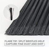 O-Cedar Strong Sweep Broom and Dustpan Set with Detail Brush | Indoor Outdoor Heavy Duty Stiff Bristle Broom | Step-On Dust Pan