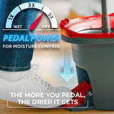 O-Cedar EasyWring Spin Mop and Bucket System: Portable, Non-Abrasive, Reusable, Extendable Handle