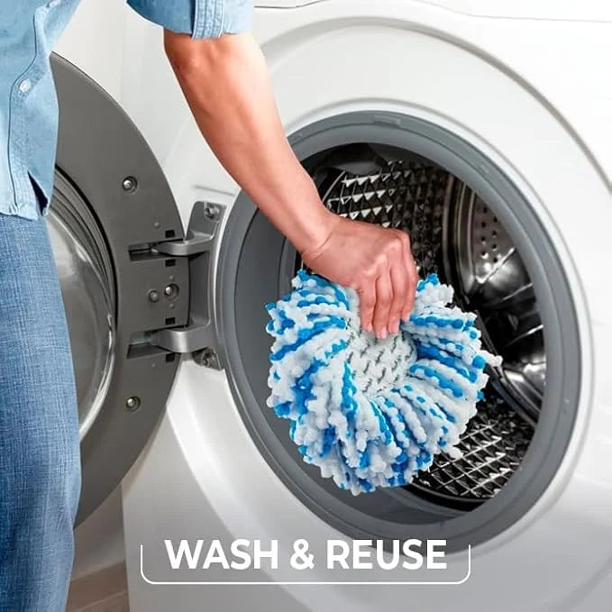 O-Cedar Genuine RinseClean Deep Clean Spin Mop Head Replacement | Machine Washable | Reusable | Microfiber Refill | 40% More Cleaning Power (Pack of 2)