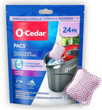 O-Cedar PACS Hard Floor Cleaner, Lavender Scent 24 Count (1-Pack) | Made with Naturally-Derived Ingredients | Safe to Use on All Hard Floors | Perfect for Mop Buckets