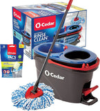 O-Cedar RinseClean Microfiber Spin Mop & Bucket Floor Cleaning System with Citrus Pac (Variety Pack)