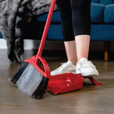 O-Cedar PowerCorner Pet Pro Broom with Step-On Dustpan