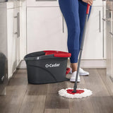 O-Cedar EasyWring Spin Mop and Bucket System Cleaning Tools and Accessories + 2ct Mop Head Replacement Cleaning Tool Refills