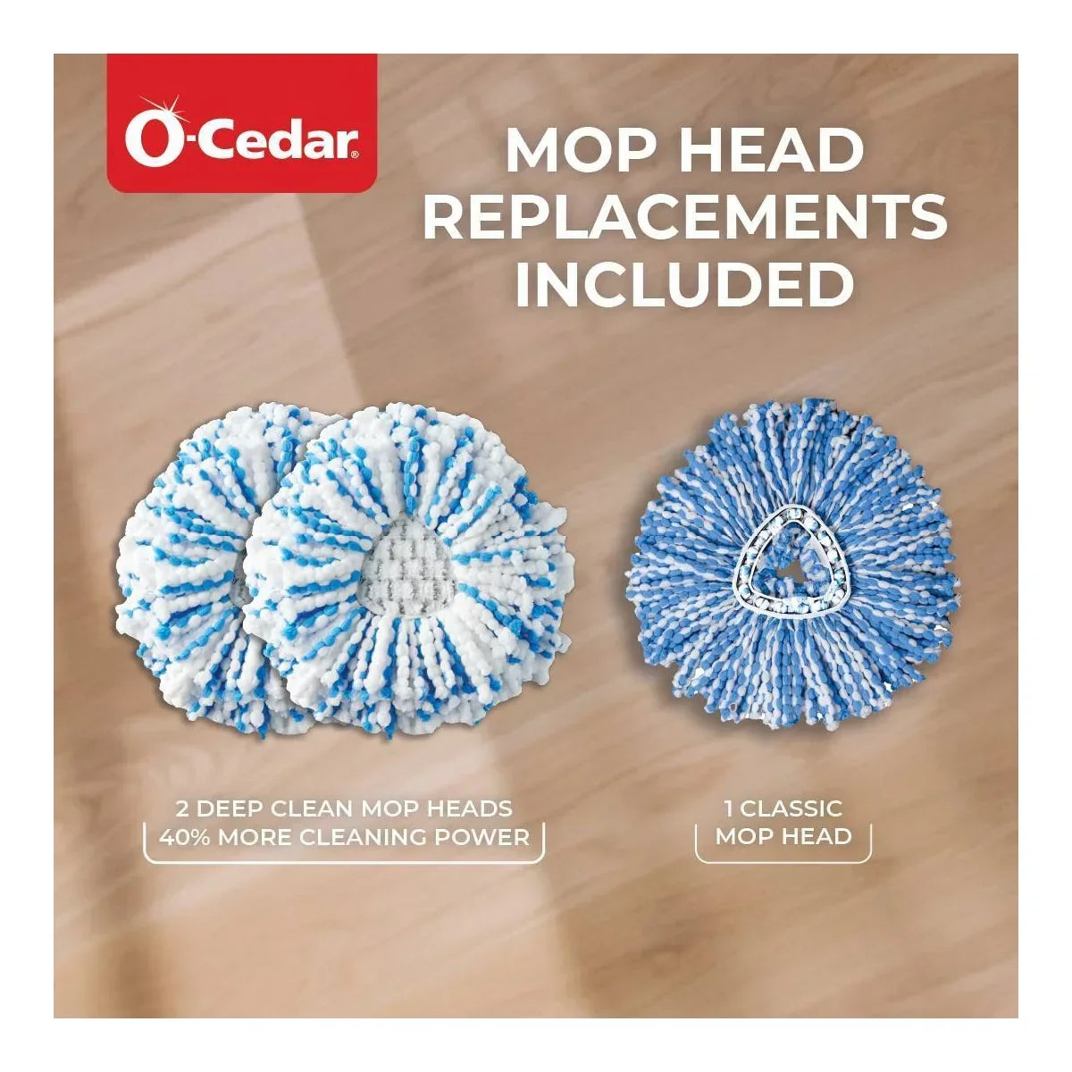 O-Cedar RinseClean Spin Mop & Bucket System Cleaning Tools and Accessories + 2 Pack Cleaning Tool Refills