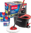 O-Cedar EasyWring Microfiber Spin Mop and Bucket Cleaning System + Citrus and Lavender Pacs (Variety Pack)