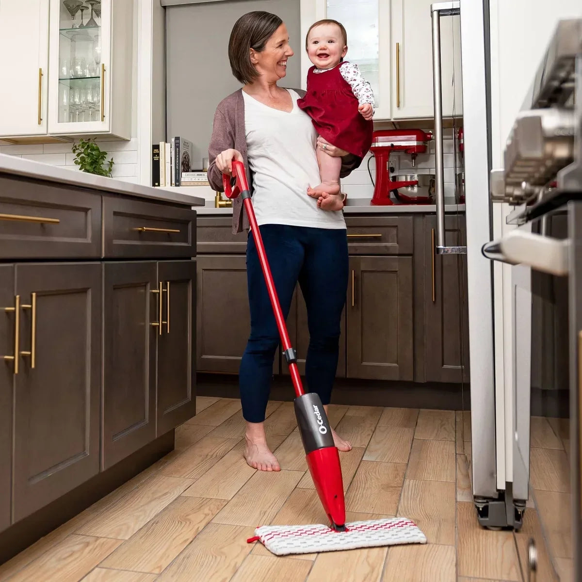 O-Cedar ProMist Max Microfiber Assembled Spray Mop: Grip Handle, Reusable, Laminate and Wood Surfaces