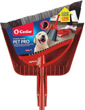O-Cedar Scrunge Multi-Use (Pack of 6) Non-Scratch, Odor-Resistant All-Purpose Scrubbing Sponge & Pet Pro Broom & Step-On Dustpan PowerCorner, Red
