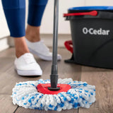 O-Cedar Genuine RinseClean Deep Clean Spin Mop Head Replacement | Machine Washable | Reusable | Microfiber Refill | 40% More Cleaning Power (Pack of 2)