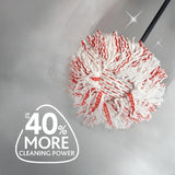 O-Cedar EasyWring Deep Clean Refill | 40% More Cleaning Power | Microfiber Mop Refill Compatible with O-Cedar EasyWring Spin Mop & Bucket System (Pack of 4)