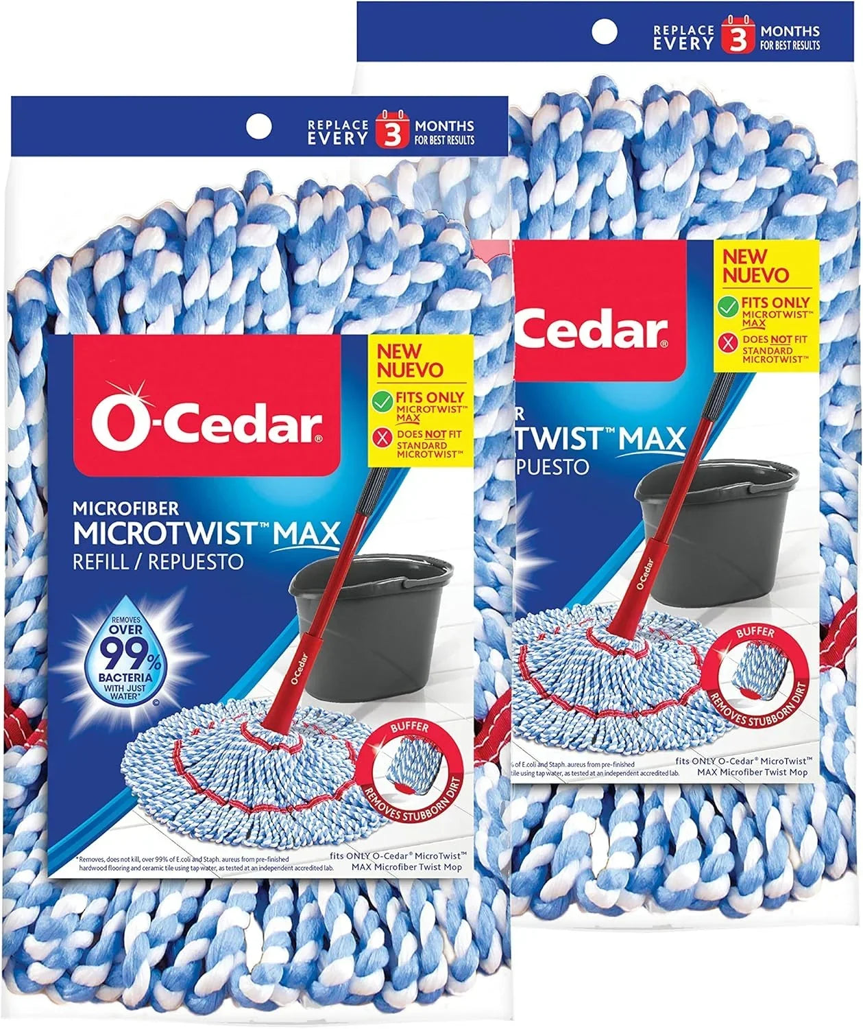 O-Cedar MicroTwist MAX Microfiber Refill (Pack of 2)