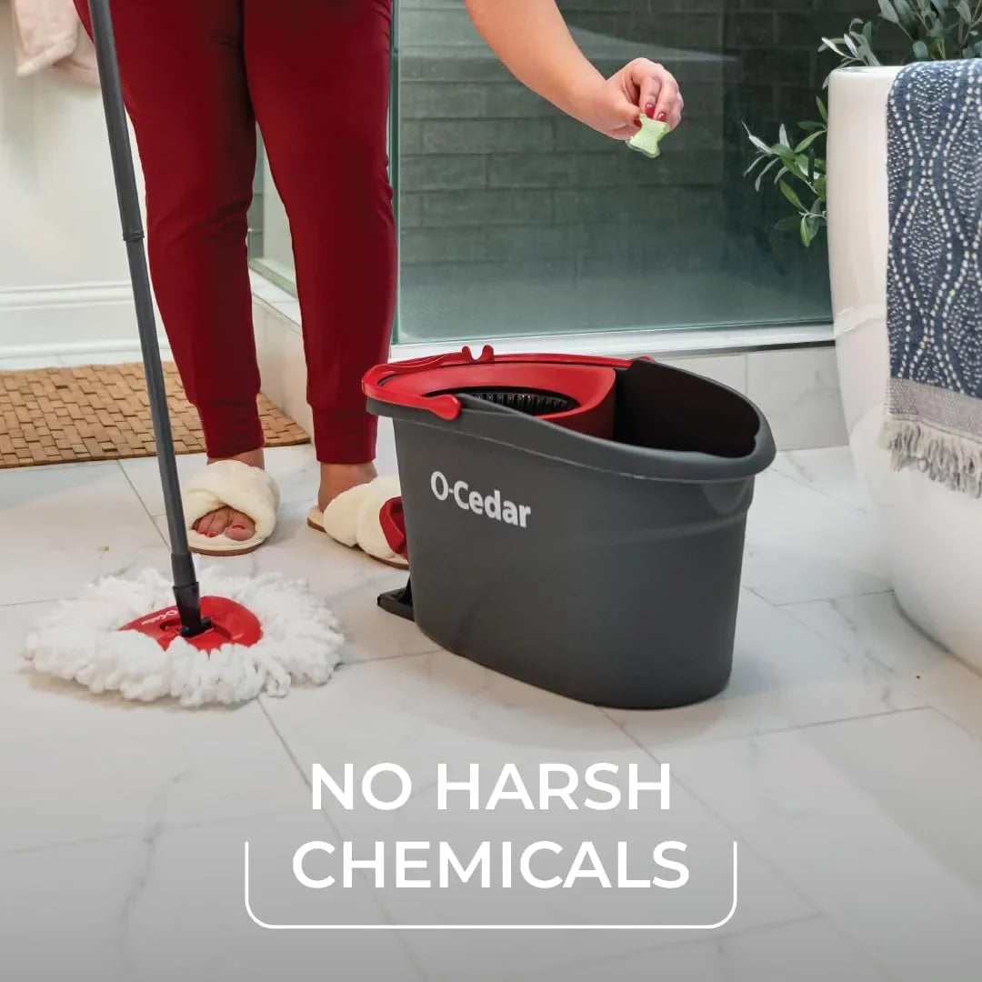 O-Cedar PACS Hard Floor Cleaner, Crisp Citrus Scent 24 Count (1-Pack) | Made with Naturally-Derived Ingredients | Safe to Use on All Hard Floors | Perfect for Mop Buckets