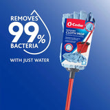 O-Cedar Microfiber Cloth Wet Mop,Blue/Red
