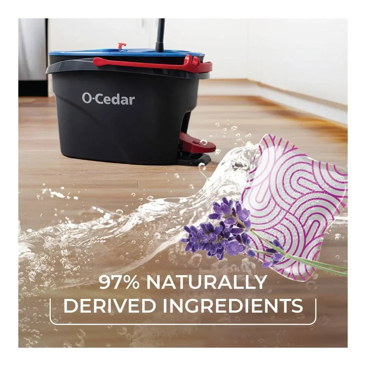 O-Cedar Lavender PACS Hard Floor Cleaner - 10ct: Contains Naturally Derived Ingredients, Multi-Surface, Eliminates Odors