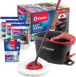 O-Cedar System Easy Wring Spin Mop & Bucket with 3 Extra Refills with Lavender Pac (Variety Pack)