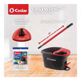 O-Cedar EasyWring Spin Mop and Bucket System: Portable, Non-Abrasive, Reusable, Extendable Handle