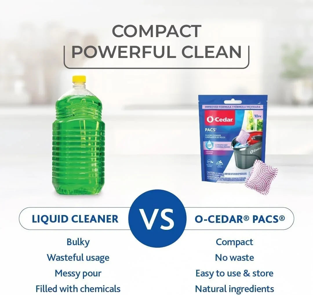 O-Cedar Floor Cleaning 20ct Pacs Lavender Scent 10ct (2-Packs)