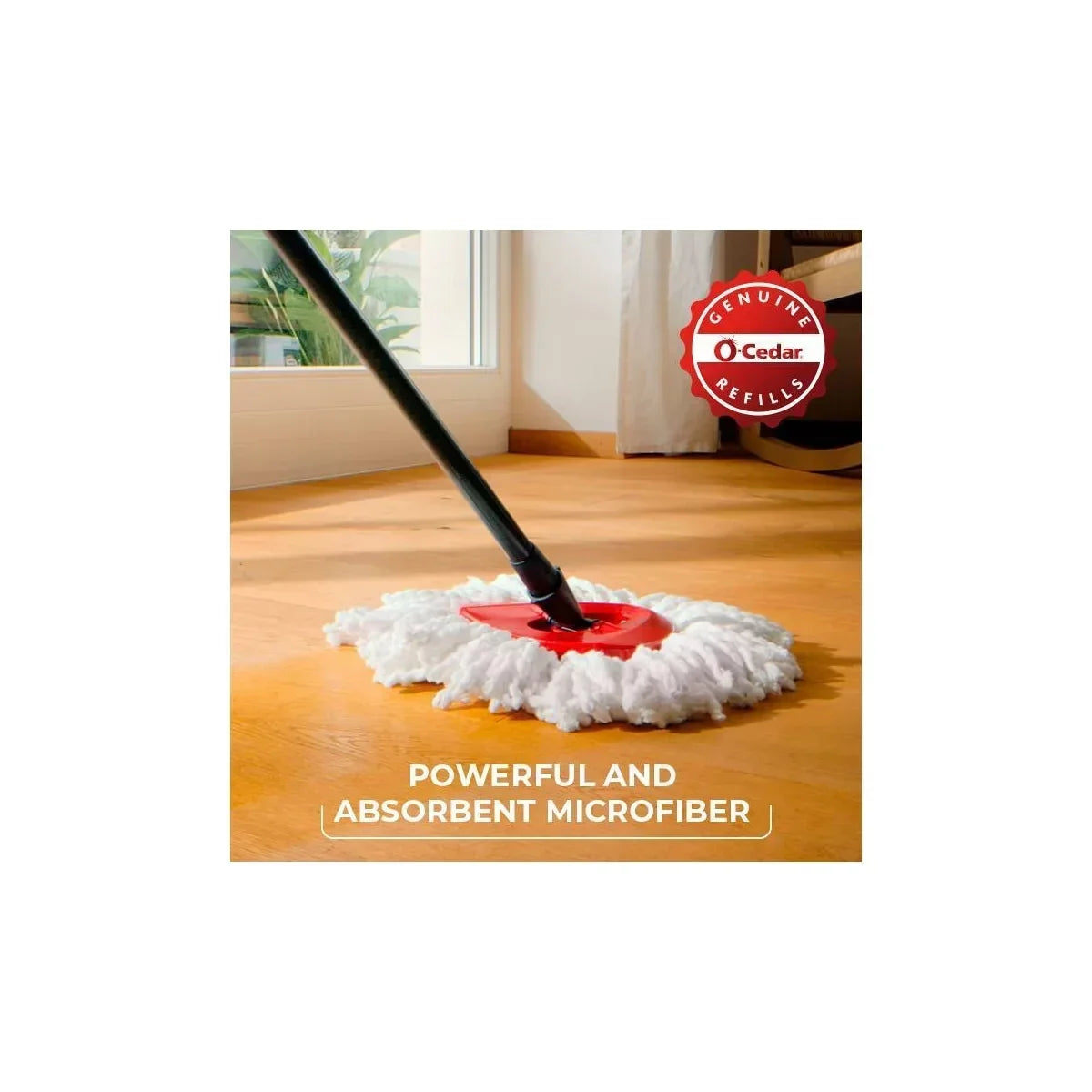 O-Cedar EasyWring Spin Mop and Bucket System Cleaning Tools and Accessories + 2ct Mop Head Replacement Cleaning Tool Refills