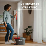 O-Cedar EasyWring Spin Mop and Bucket System: Portable, Non-Abrasive, Reusable, Extendable Handle