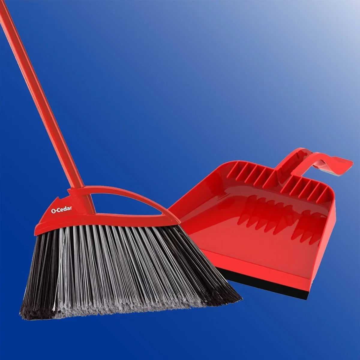O-Cedar PowerCorner Pet Pro Broom with Step-On Dustpan
