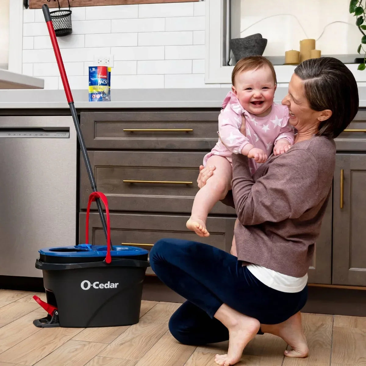 O-Cedar RinseClean Spin Mop & Bucket System: Cleaning Tools and Accessories