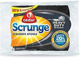 O-Cedar Scrunge Heavy-Duty Scrub Sponge | Odor-Resistant, Multi-Surface Scrubbing Sponge | Lasts 20% Longer Than Regular Sponges, 6 Count (Pack of 2)