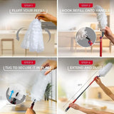 O-Cedar Flex & Catch Heavy Duty Dusting Refills (10 Count) | Disposable Duster Refill | Traps 3X More Dust Than Traditional Feather Duster