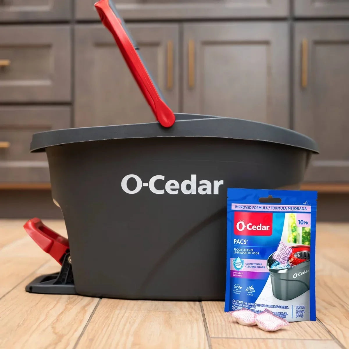 O-Cedar Lavender PACS Hard Floor Cleaner - 10ct: Contains Naturally Derived Ingredients, Multi-Surface, Eliminates Odors